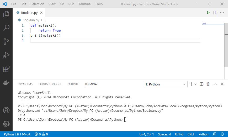 python-boolean