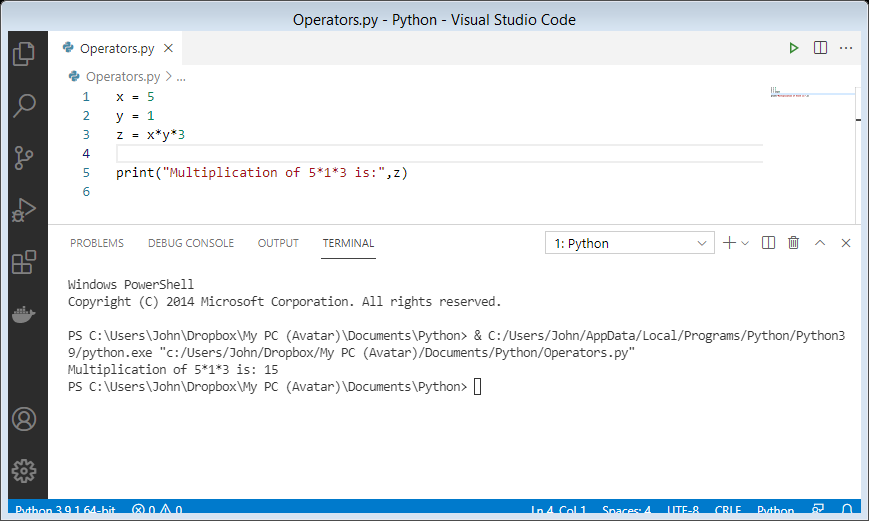 python-arithmetic-operator