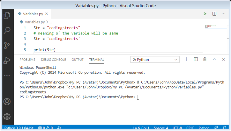 Introduction to Python Variables Concept - codingstreets