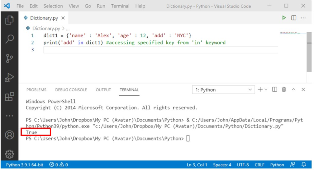 python-dictionary